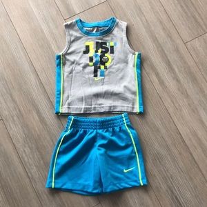 Nike shorts and muscle shirt set